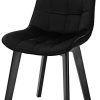 31WmVgY-9aL._AC_.jpg EUGAD Lot de 4 Chaises de Salle à Manger en Velours et Bois,Chaises Multi-Usage dans la Salon/la Cuisine/la Chambre,0656BY-4 Noir