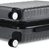 Amazon Basics Valise rigide à roulettes pivotantes de qualité avec serrure TSA intégrée - 55 cm, Gris