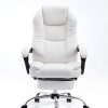 31XraxNjAJL._AC_.jpg Fauteuil de Bureau Ergonomique Castle en Similicuir - Chaise Pivotante et Réglable - Repose-Pied et Accoudoirs - Charge Max. 130 kg - Couleu, Couleurs:Blanc