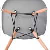 31alG0KO-6L._AC_.jpg WV LeisureMaster Lot de 6 chaises de salle à manger en ABS avec pieds en bois (Gris, 6)