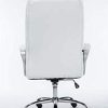 Fauteuil de Bureau Réglable en Hauteur XXL Vancouver Similicuir I Chaise de Bureau à Roulette Rembourrée Confortable avec Accoudoirs I Coul, Couleur:Blanc