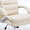 31eKzfh0sIL._AC_.jpg Fauteuil de Bureau Réglable en Hauteur XXL Vancouver Similicuir I Chaise de Bureau à Roulette Rembourrée Confortable avec Accoudoirs I Coul, Couleur:crème