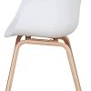 GrandCA HOME Lot de 4 chaises de Salle à Manger, fauteuils de Style scandinave, adaptés aux Restaurants, Bureaux, cafés, etc. (Blanche)