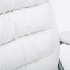 Fauteuil de Bureau Réglable en Hauteur XXL Vancouver Similicuir I Chaise de Bureau à Roulette Rembourrée Confortable avec Accoudoirs I Coul, Couleur:Blanc