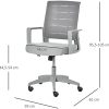 31h331nWy-S._AC_.jpg Chaise de bureau ergonomique hauteur réglable pivotante 360° revêtement maille gris