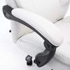 31joEbzynLL._AC_.jpg Fauteuil de Bureau Ergonomique Castle en Similicuir - Chaise Pivotante et Réglable - Repose-Pied et Accoudoirs - Charge Max. 130 kg - Couleu, Couleurs:Blanc