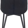 WOLTU 6X Chaise de Salle à Manger Chaise Design Moderne Assise en Velours Bien rembourrée Cadre en métal,Noir BH142sz-6