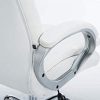 Fauteuil de Bureau Réglable en Hauteur XXL Vancouver Similicuir I Chaise de Bureau à Roulette Rembourrée Confortable avec Accoudoirs I Coul, Couleur:Blanc