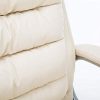 31lH3QDDe1L._AC_.jpg Fauteuil de Bureau Réglable en Hauteur XXL Vancouver Similicuir I Chaise de Bureau à Roulette Rembourrée Confortable avec Accoudoirs I Coul, Couleur:crème
