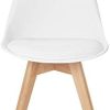 31riGkGJ8sL._AC_.jpg IDMarket - Lot de 6 chaises SARA Blanches pour Salle à Manger