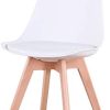 GrandCA HOME 1 chaises, Chaise de Salle à Manger,Chaise scandinave Patchwork,adapté au Salon et à la Salle à Manger (Blanc-1 Chaise)