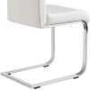31sbrPfA0cL._AC_.jpg Yaheetech 4 Chaises de Salle à Manger Cuisine Siège Plus épais de 7 cm Piètement Acier Chromé Revêtement Similicuir 47cm de Hauteur Assise Blanche