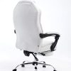 31vdspn-OyL._AC_.jpg Fauteuil de Bureau Ergonomique Castle en Similicuir - Chaise Pivotante et Réglable - Repose-Pied et Accoudoirs - Charge Max. 130 kg - Couleu, Couleurs:Blanc