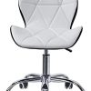 31zY9srCtjL._AC_.jpg LEMROE Chaises de Bureau Ergonomique, Fauteuil pivotant,Cuir PU, Chaise de Maison,réglable Tabouret pivotant avec Dossier Cuir PU (Blanc + Noir, 1 PC)