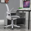 41Zksv4WVS._AC_.jpg Chaise de bureau tissu lin hauteur réglable pivotante 360° accoudoirs relevables support lombaires réglable gris