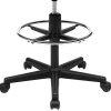 41-APsSNO8L._AC_.jpg SONGMICS Fauteuil de bureau, Chaise en toile, Siège ergonomique, Tabouret, avec repose-pieds réglable, pivotant à 360°, charge 120 kg, Noir OBN027B01