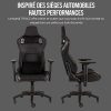 41-aNfHeRPL._AC_.jpg Corsair T1 Race - Fauteuil Gaming de bureau en similicuir, montage facile, ergonomique, hauteur réglable et accoudoirs 4D, confortable avec dossier inclinable - Noir