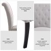 4103mgHBpyL._AC_.jpg HOMCOM Lot de 2 chaises de Salle à Manger Chaise de cuicine Grand Confort Pieds en Bois Lin 47 x 55 x 100 cm