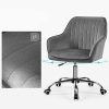 4109yfIvxNS._AC_.jpg SONGMICS Chaise de bureau avec surface en tissu velours, Fauteuil pivotant, Siège ergonomique, rembourrage en mousse, hauteur réglable, Gris Clair OBG012G01