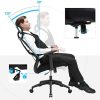 410JmIZ-taL._AC_.jpg SONGMICS Fauteuil de Bureau Ergonomique avec mÉcanisme basculant, Chaise de Bureau en Maille, Respirant, Appui-tÊte et Accoudoirs RÉglables, Support Lombaire, Confortable et Fiable, Noir OBN53BK