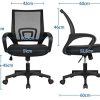 410njPAwJLL._AC_.jpg Yaheetech Chaise de Bureau à roulettes Maille Mesh Fauteuil Ordinateur Ergonomique Inclinable Pivotant Siège et Base Plus Larges Hauteur Réglable avec Accoudoirs Noir