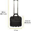 411lEdWtyqL._AC_.jpg Amazon Basics Sacoche à roulettes pour ordinateur portable - Avec roulement rapide et poche avant facile d’accès - compatible avec ordinateurs portables de 16 pouces (40 cm)