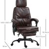412B-gqaJNL._AC_.jpg Fauteuil de bureau massant avec repose-pieds amovible - 65,5L x 50l x 120,5-128,5H cm - marron