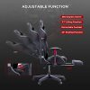 413jR2lyIL._AC_.jpg Autofull Chaise Gaming Fauteuil Gamer Ergonomique Chaise Gamer Cuir PU Chaise De Bureau, Hauteur D'assise et Inclinaison du Dossier Réglables,Appui-tête et Support lombair, Repose-Pieds,Noir