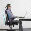 414rTmh93L._AC_.jpg Frarlsh Fauteuil de Bureau en Accoudoirs Réglable et Hauteur Réglable, Ergonomique Chaise en Maille Respirante, Siège D'ordinateur Pivotant avec Dossier Inclinable, 150kg Maximum (Noir)