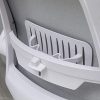 4159a0QBORL._AC_.jpg Chaise de bureau tissu lin hauteur réglable pivotante 360° accoudoirs relevables support lombaires réglable gris