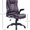 415Y9VheIrL._AC_.jpg HOMCOM Fauteuil de Bureau Direction pivotant massant Chauffant électrique revêtement synthétique Chocolat
