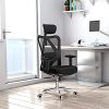 415vJTIyAS._AC_.jpg SIHOO Chaise de Bureau Ergonomique, Fauteuil de Bureau avec Support Lombaire, Appuie-tête et accoudoir réglables, Chaise de Bureau Confortable en Maille Respirante, Noir