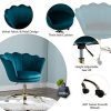 416Sm7lC7DL._AC_.jpg Wahson Chaise de bureau pivotante en velours Fauteuil de Bureau réglable en hauteur Chaise pour chambre à coucher/coiffeuse (Bleu sarcelle)