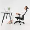 SIHOO Chaise de Bureau à Domicile, Fauteuil de Bureau avec Support Lombaire et accoudoirs réglables, Dossier en Maille Respirant Confortable et siège rembourré (Noir)