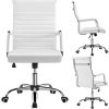 417P2Ai5mJL._AC_.jpg Yaheetech Chaise de Bureau Ergonomique Fauteuil de Bureau Confortable Cuir PU avec Siège Rembourrée Pivotante Dossier Haut Inclinable Blanche