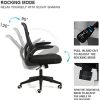 417kl0LBKjL._AC_.jpg Hbada Chaise de Bureau avec Accoudoirs Pliables et Support Lombaire, pour Étude ou Travail, Fauteuil d'Ordinateur Ergonomique, Siège Pivotant en Maille Respirante, Hauteur Réglable, Noir