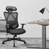 417vd3HZ8cL._AC_.jpg BASETBL Chaise de Bureau, Fauteuil de Bureau, Fauteuil Ergonomique avec Appui-Tête, Chaise Réglable en Coussin, Accoudoirs, Dossier et Support Lombaire, Charge Max 150kg (Noir)