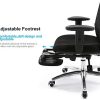 4181sOyH1HL._AC_.jpg SIHOO Chaise de Bureau Fauteuil Ergonomique avec Repose-Pieds réglable en Hauteur et Appui-tête Siège en Maille avec Inclinaison du Dossier et Support Lombaire (Noir)