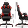 419OQ66MK1L._AC_.jpg IntimaTe WM Heart Chaise Gaming avec Repose-Pieds, Siège Gamer en Similicuir, Chaise de Bureau Ergonomique, Fauteuil Gamer Inclinable, avec Appui-tête Soutien Lombaire et Accoudoirs Réglables, Rouge