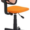 IDIMEX Chaise de Bureau pour Enfant Milan Fauteuil pivotant et Ergonomique sans accoudoirs, siège à roulettes avec Hauteur réglable, revêtement Mesh Orange