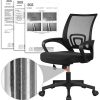 41BdwhtFyTL._AC_.jpg Yaheetech Chaise de Bureau à roulettes Maille Mesh Fauteuil Ordinateur Ergonomique Inclinable Pivotant Siège et Base Plus Larges Hauteur Réglable avec Accoudoirs Noir