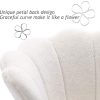 41BePyRXIgL._AC_.jpg Wahson Chaise de bureau pivotante en fausse fourrure Fauteuil de Bureau réglable en hauteur Chaise pour chambre à coucher/coiffeuse (Blanc, Fourrure)