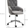 41BxZz0Q1FS._AC_.jpg Fauteuil de bureau chaise de bureau pivotant hauteur réglable 54L x 71l x 94-110H cm velours gris