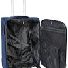 41CLCbaDfyL._AC_.jpg BONTOUR Valise Cabine avec Poche Avant 55x40x20m, Bagage à Main 2 Roues avec Serrure TSA (Bleu)