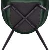 WOLTU 1 pièce Chaise de Salle à Manger rembourrée en Velours Pieds en métal,Chaise de réception Couleur Vert Foncé BH244dgn-1