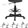 41D0vviMPL._AC_.jpg SONGMICS Fauteuil de bureau, Chaise en toile, Siège ergonomique, Tabouret, avec repose-pieds réglable, pivotant à 360°, charge 120 kg, Noir OBN027B01