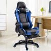 41DRYqz4G2L._AC_.jpg Blackpoolal Gaming Chair Chaise de bureau avec repose-pieds, chaise de bureau pivotante avec appuie-tête, coussin lombaire réglable en hauteur, ergonomique, capacité de charge 150 kg (Blue)