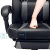 41DWR6355DL._AC_.jpg SONGMICS Fauteuil gamer, Chaise gaming, Siège de bureau réglable, avec repose-pieds télescopique, ergonomique, mécanisme basculent, appui-tête, support lombaire, charge 150 kg, Noir et gris OBG073B03