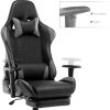 41E-oQl0AL._AC_.jpg IntimaTe WM Heart Chaise Gaming avec Repose-Pieds, Siège Gamer en Similicuir, Chaise de Bureau Ergonomique, Fauteuil Gamer Inclinable, avec Appui-tête Soutien Lombaire et Accoudoirs Réglables, Gris