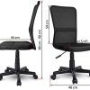 41E7JuUfv1L._AC_.jpg TRESKO® Chaise Fauteuil siège de Bureau Ergonomique, de 7 Couleurs différentes, Lift SGS contrôlé (Noir)